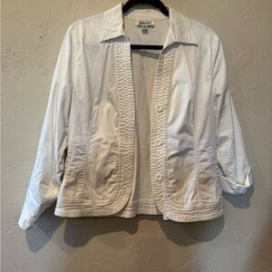 Coldwater Creek White Blazer with Lightweight Layering
